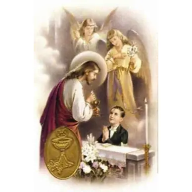 Carte de prière avec poinçon - Communiant