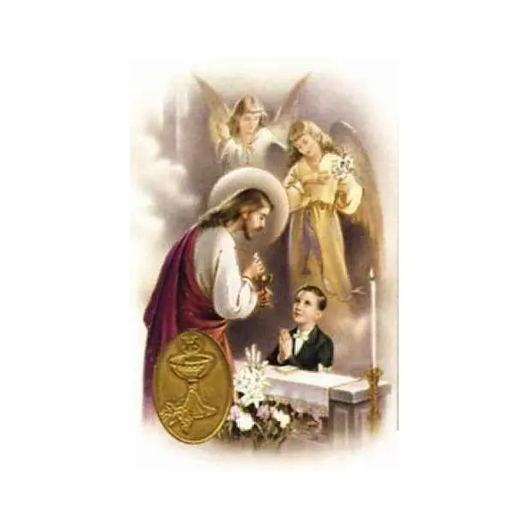 Carte de prière avec poinçon - Communiant