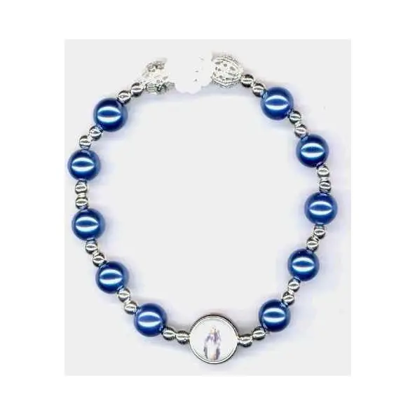 Bracelet Vierge Miraculeuse - bleu