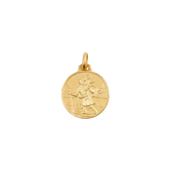 Médaille Saint Christophe 18 mm - plaqué or