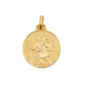 Médaille Saint Christophe 18 mm - plaqué or - 2