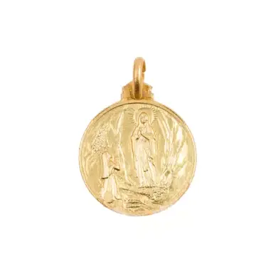 Médaille Notre Dame de Lourdes - plaqué or