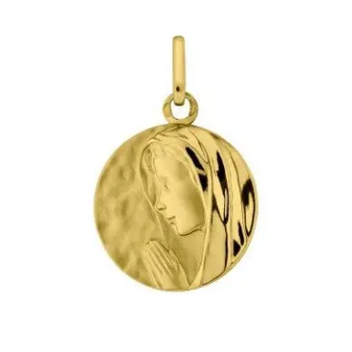 Médaille de la Vierge en prière en or 18 carats