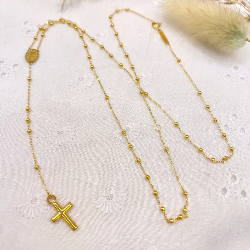 Collier chapelet 55 cm en or 18 carats
