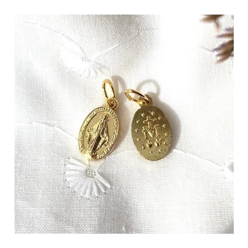 Petite Médaille Miraculeuse 12 mm - métal doré