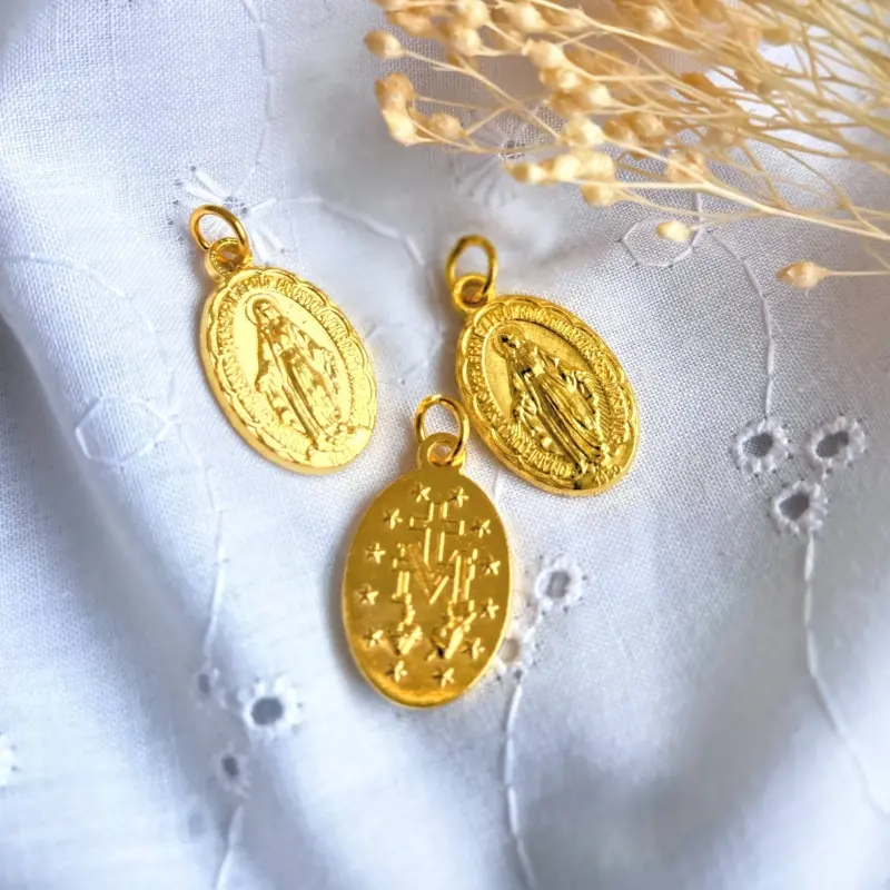 Médaille Miraculeuse festonnée 19 mm - métal doré