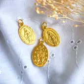 Médaille Miraculeuse festonnée 19 mm - métal doré - 1