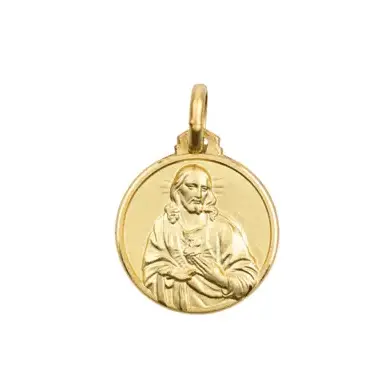 Médaille Sacré-Coeur de Jésus - plaqué or