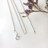 Chaîne maille gourmette diamantée 1,5 mm  - Argent - 1