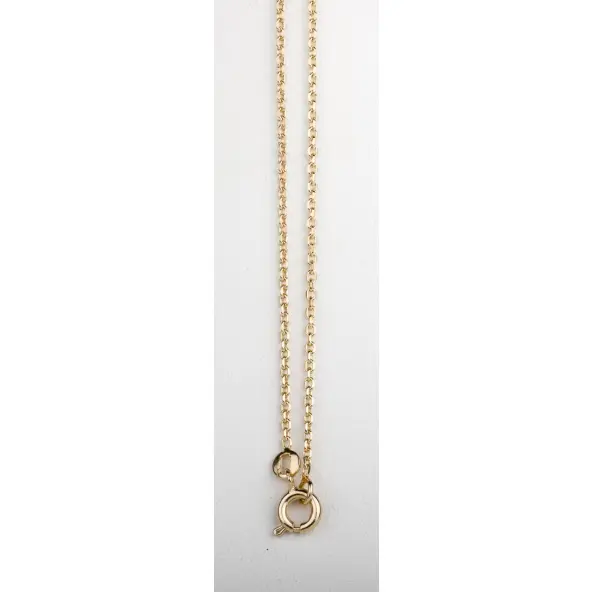 Chaine Maille forçat diamantèe en plaqué or - 60 cm