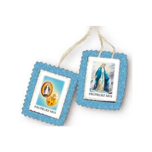 Scapulaire en tissu - Vierge Miraculeuse - Petit format