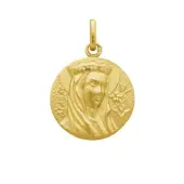 Médaille de la Vierge couronnée 20 mm en plaqué or - 2