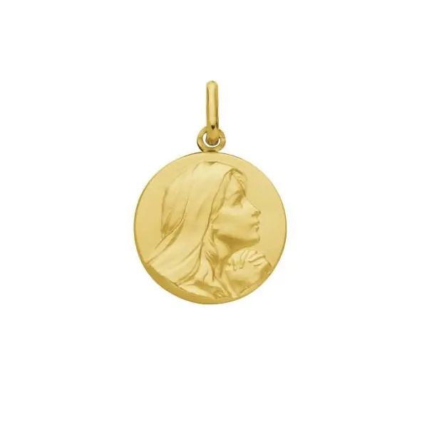 Médaille de la Vierge suppliante 18 mm - plaqué or