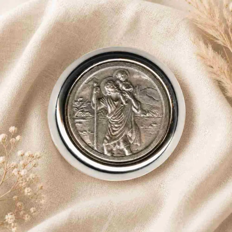 Plaque auto 3 cm - Saint Christophe