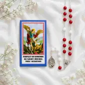 Chapelet Saint Michel Archange rouge + notice - 1