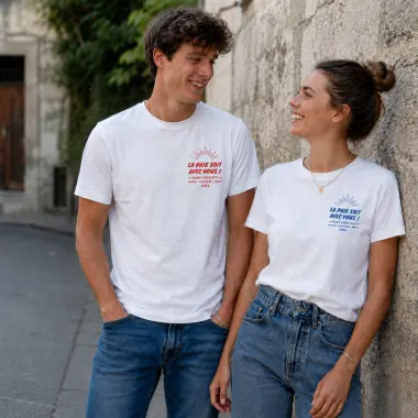 Tee-shirt La paix soit avec vous - Pape Leon XIV