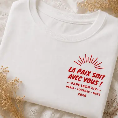 Tee-shirt La paix soit avec vous - Pape Leon XIV