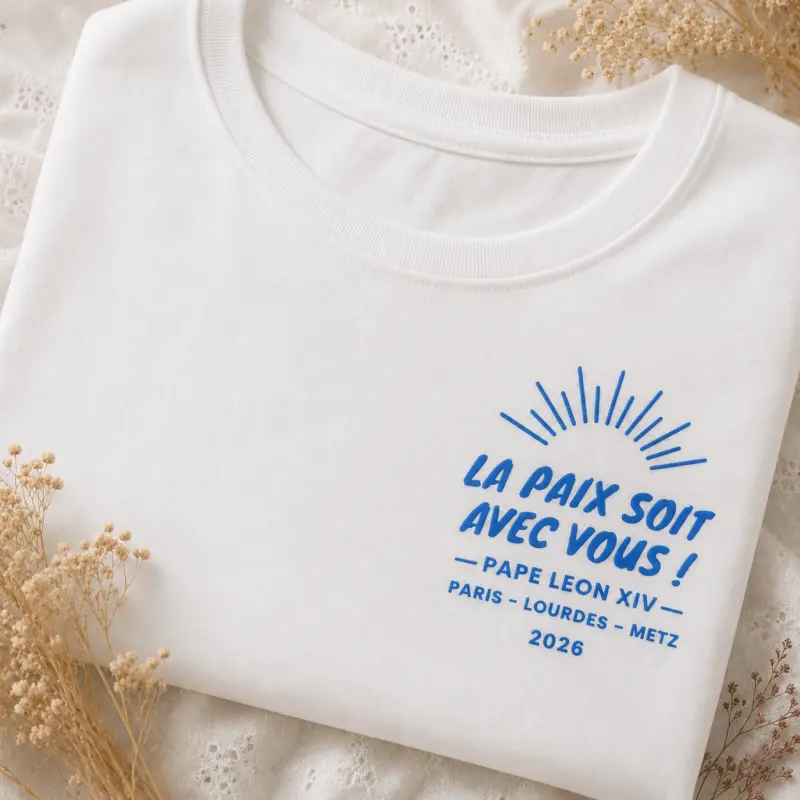 Tee-shirt La paix soit avec vous - Pape Leon XIV