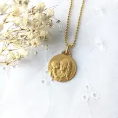 Médaille de la Vierge de Tendresse 18 mm - plaqué or - 1