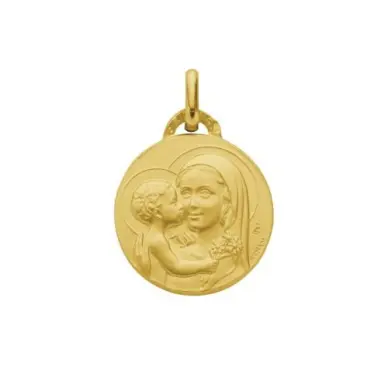 Médaille de la Vierge de Tendresse 18 mm - plaqué or
