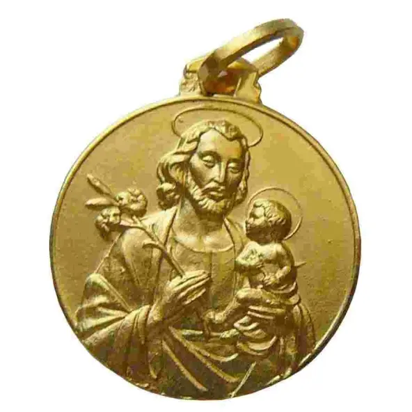 Médaille Saint Joseph - plaqué or