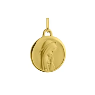 Médaille Douce Vierge Marie 17 mm en or 18 carats