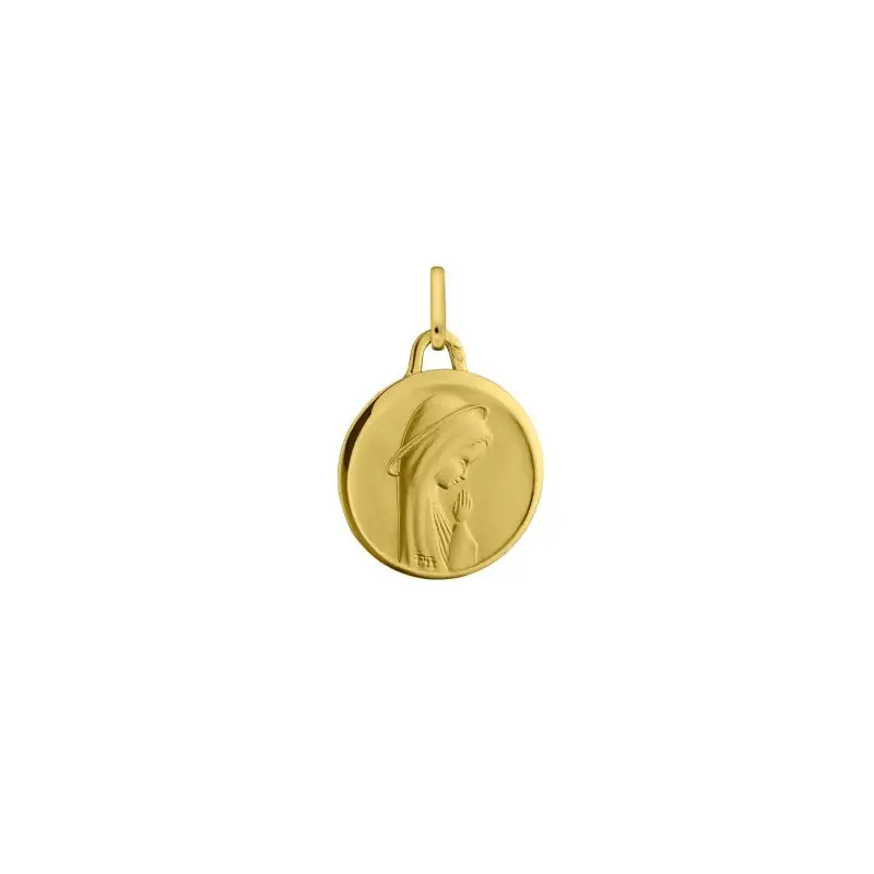 Médaille Douce Vierge Marie 17 mm en or 18 carats