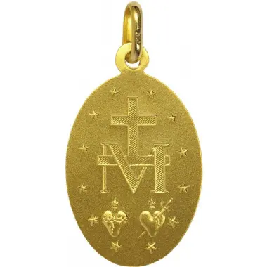 Médaille Miraculeuse bord rond - or 18 carats