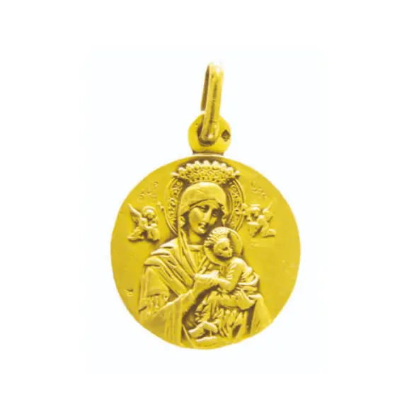 Médaille Notre Dame du Perpétuel Secours 18 mm - plaqué or
