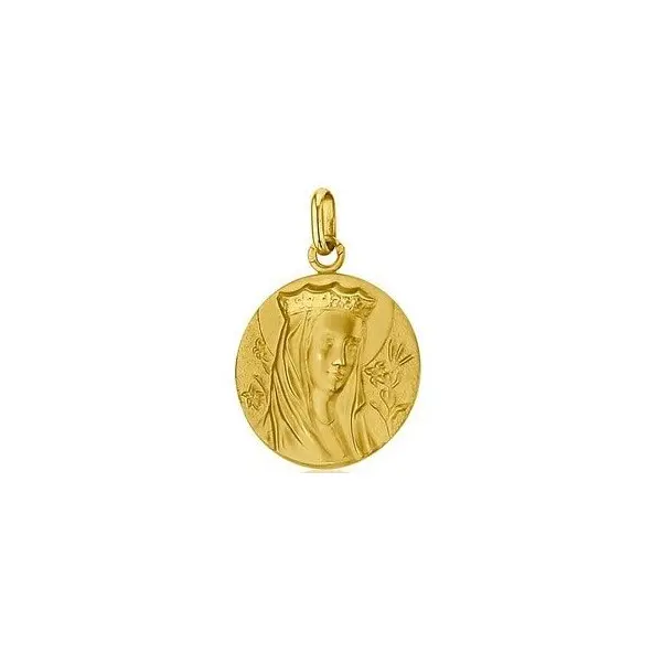 Médaille de la Vierge couronnée 20 mm en or 18 carats