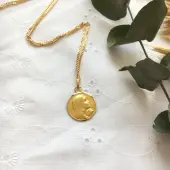 Médaille de la Vierge suppliante 18 mm en or 18 carats - 1