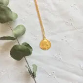 Médaille de la Vierge suppliante 18 mm en or 18 carats - 2