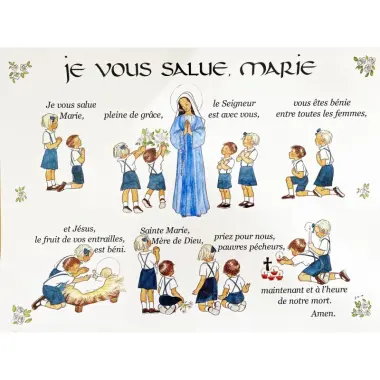 Carte Postale Je vous salue Marie illustré