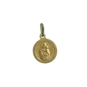 Médaille Scapulaire - ND du Mont Carmel et Sacré-Coeur 14 mm - plaqué or - 2