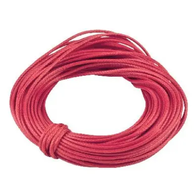 Cordon ciré rouge 1 mm - 60 cm