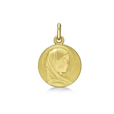 Médaille de la Vierge Marie classique en or 18 carats