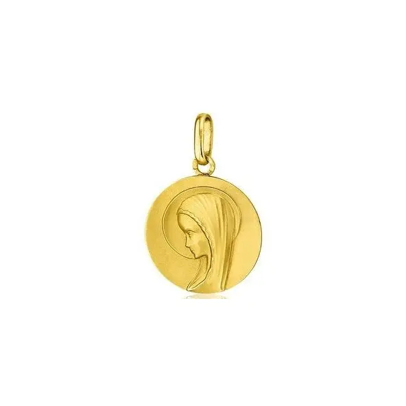 Médaille de la Vierge moderne 18 mm en or 18 carats