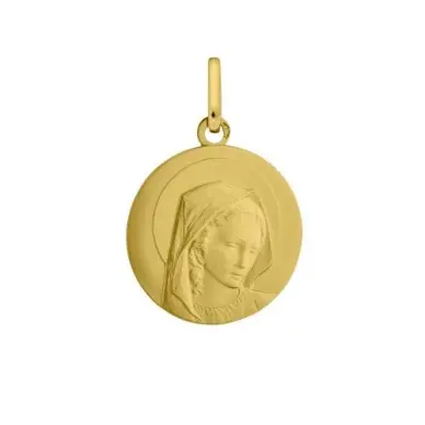 Médaille de la Vierge auréolée 17 mm en or 18 carats