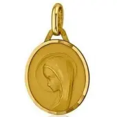 Médaille de la Vierge ovale 14 mm - or 18 carats - 2