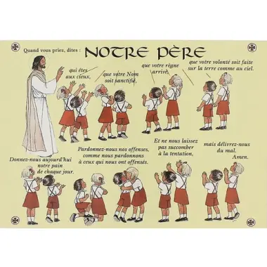 Carte Postale Notre Père illustré