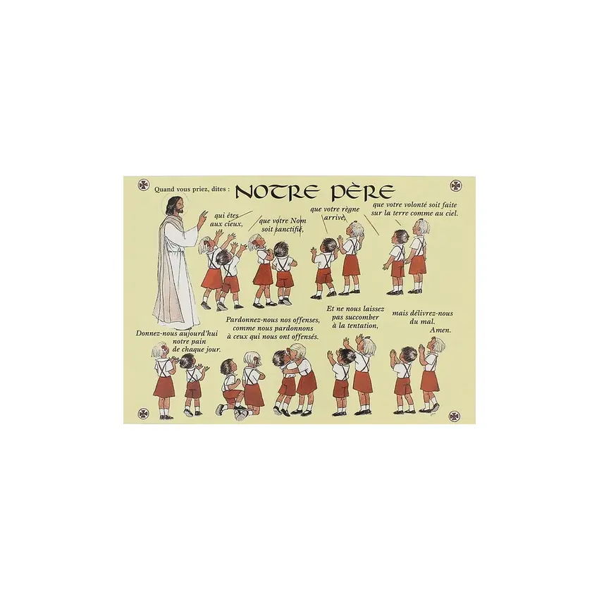 Carte Postale Notre Père illustré