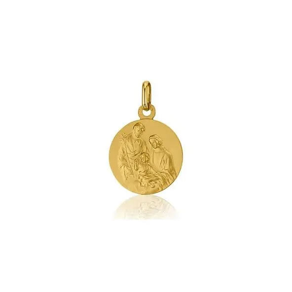 Médaille Sainte Famille 18 mm en or 18 carats