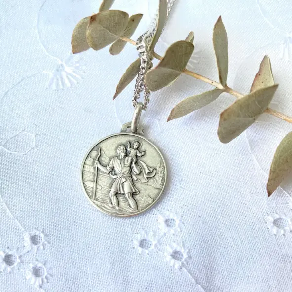 Médaille Saint Christophe 18 mm en argent