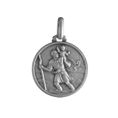 Médaille Saint Christophe 18 mm en argent