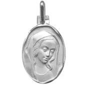 Médaille ovale de la Vierge - argent - 2