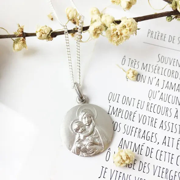 Médaille de la Vierge à l'Enfant - argent