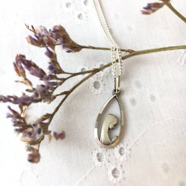 Médaille de la Vierge priante ajourée - argent