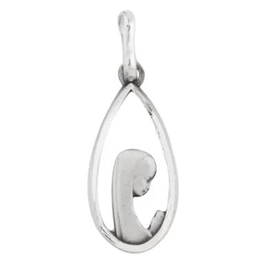 Médaille de la Vierge priante ajourée - argent