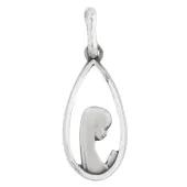 Médaille de la Vierge priante ajourée - argent - 2