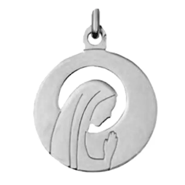 Médaille de la Vierge Priante ajourée - argent